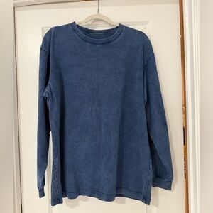 GIO.E Washed Blue Streetwear Long Sleeve – Oversized Fit (Size L)